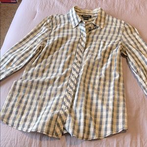 Navy pattern 3/4 sleeve shirt